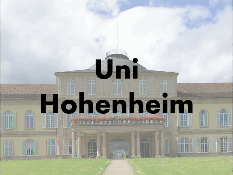 Luftaufnahme des Campus der Universität Hohenheim in Stuttgart mit historischen Gebäuden und grünen Parkanlagen
