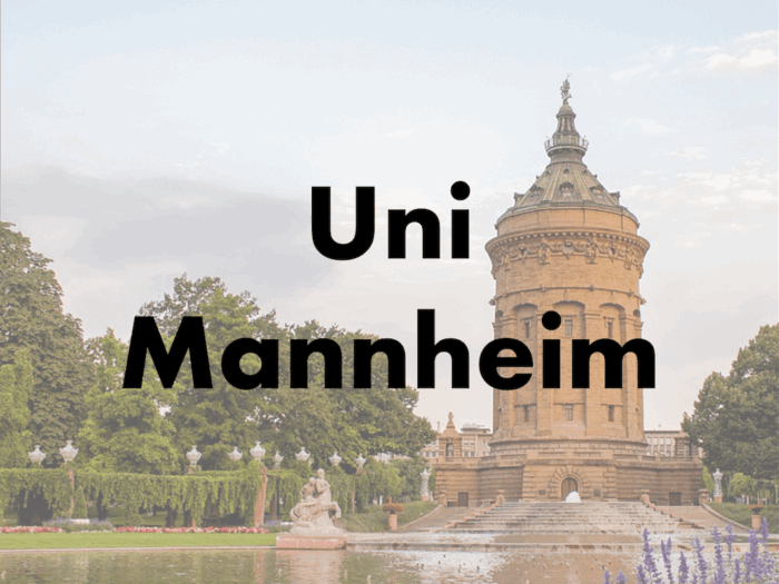 Campus der Universität Mannheim mit Barockschloss und modernen Studiengebäuden in Baden-Württemberg