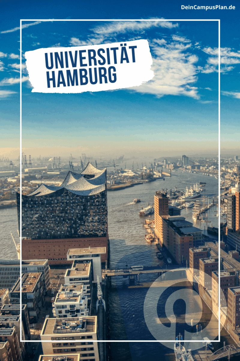 Universität Hamburg Campus - Pinterest Social Media Grafik für Studium und Studentenleben in Hamburg