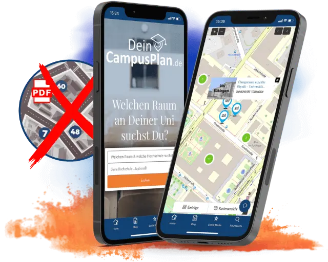 DeinCampusPlan App – Campus-Karte mit Hörsaal-Navigation